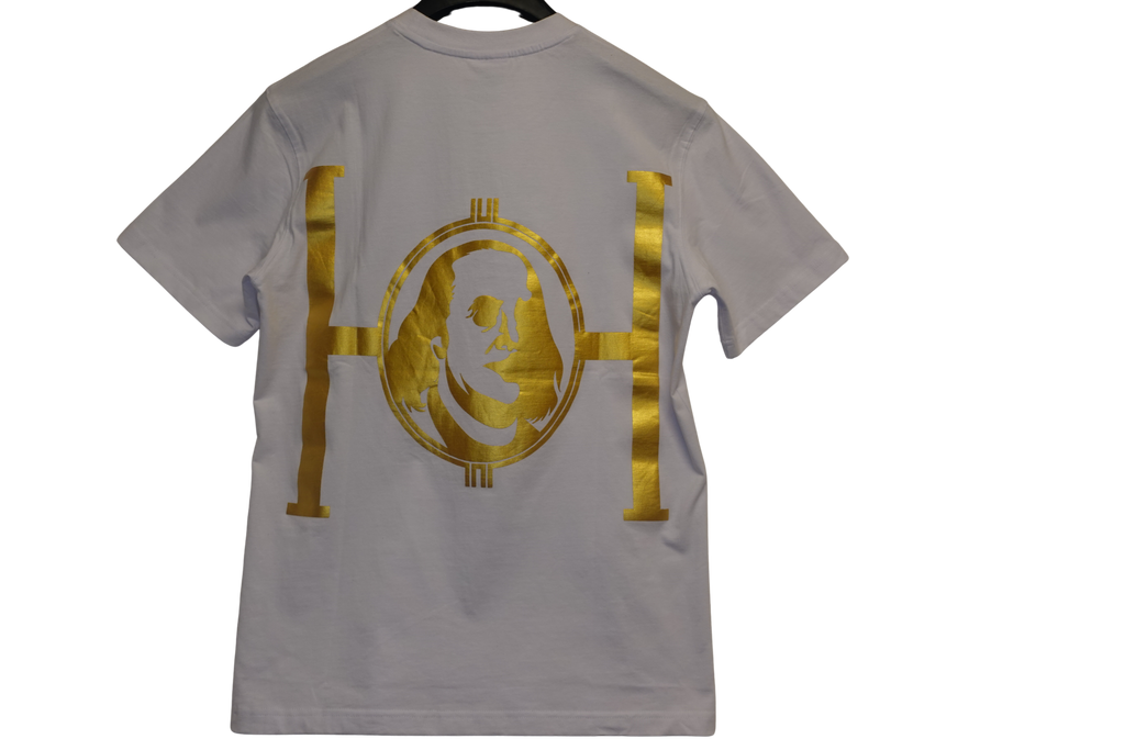 Hustle Franklins Signature Tee - White Gold
