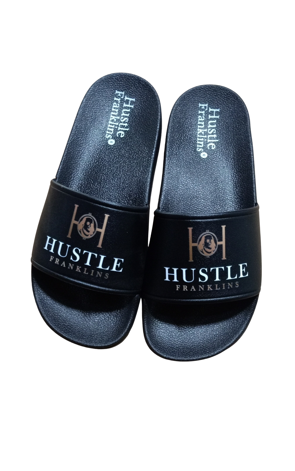 Hustle Franklins Signature Slides - Black Gold