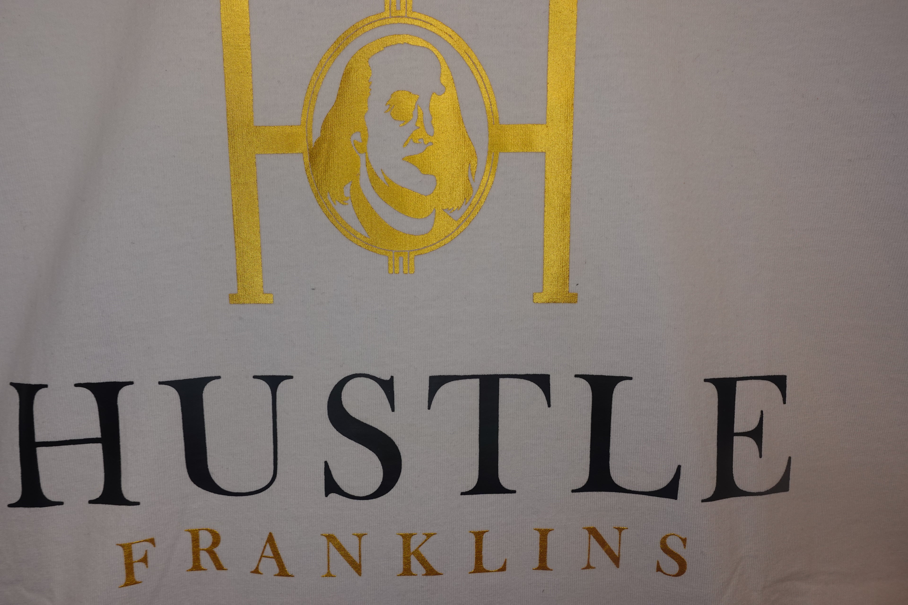 Hustle Franklins Signature Tee - White Gold