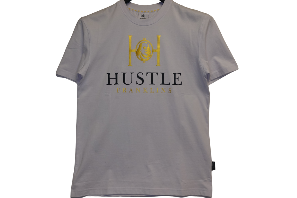 Hustle Franklins Signature Tee - White Gold
