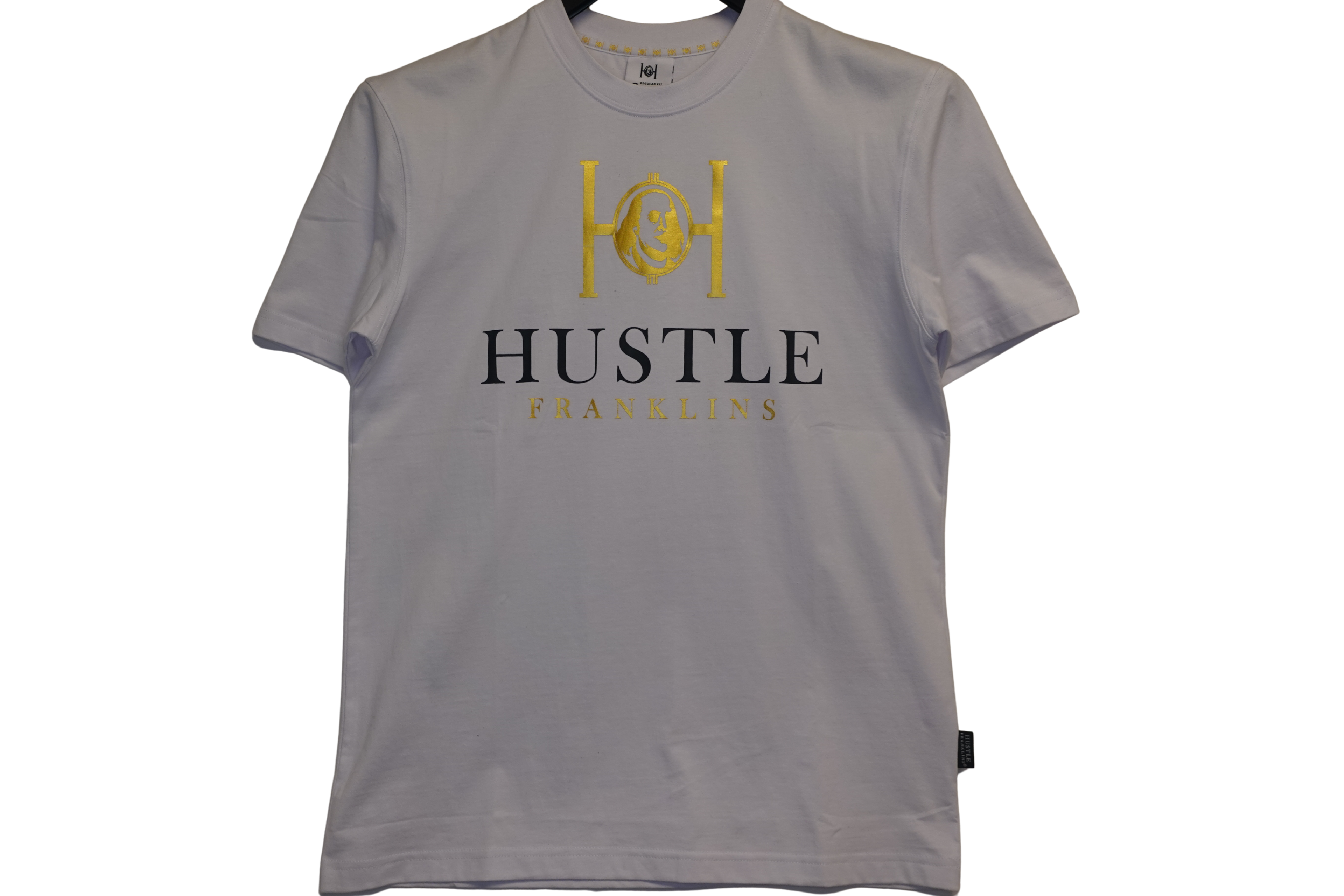 Hustle Franklins Signature Tee - White Gold