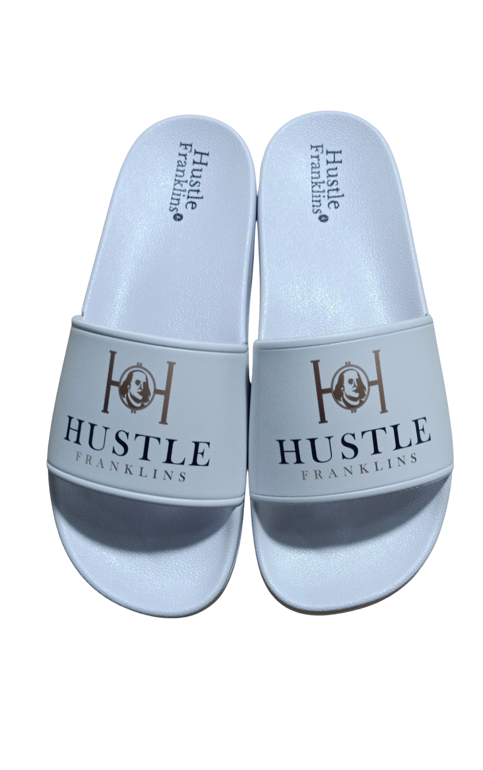 Hustle Franklins Signature Slides - White Gold