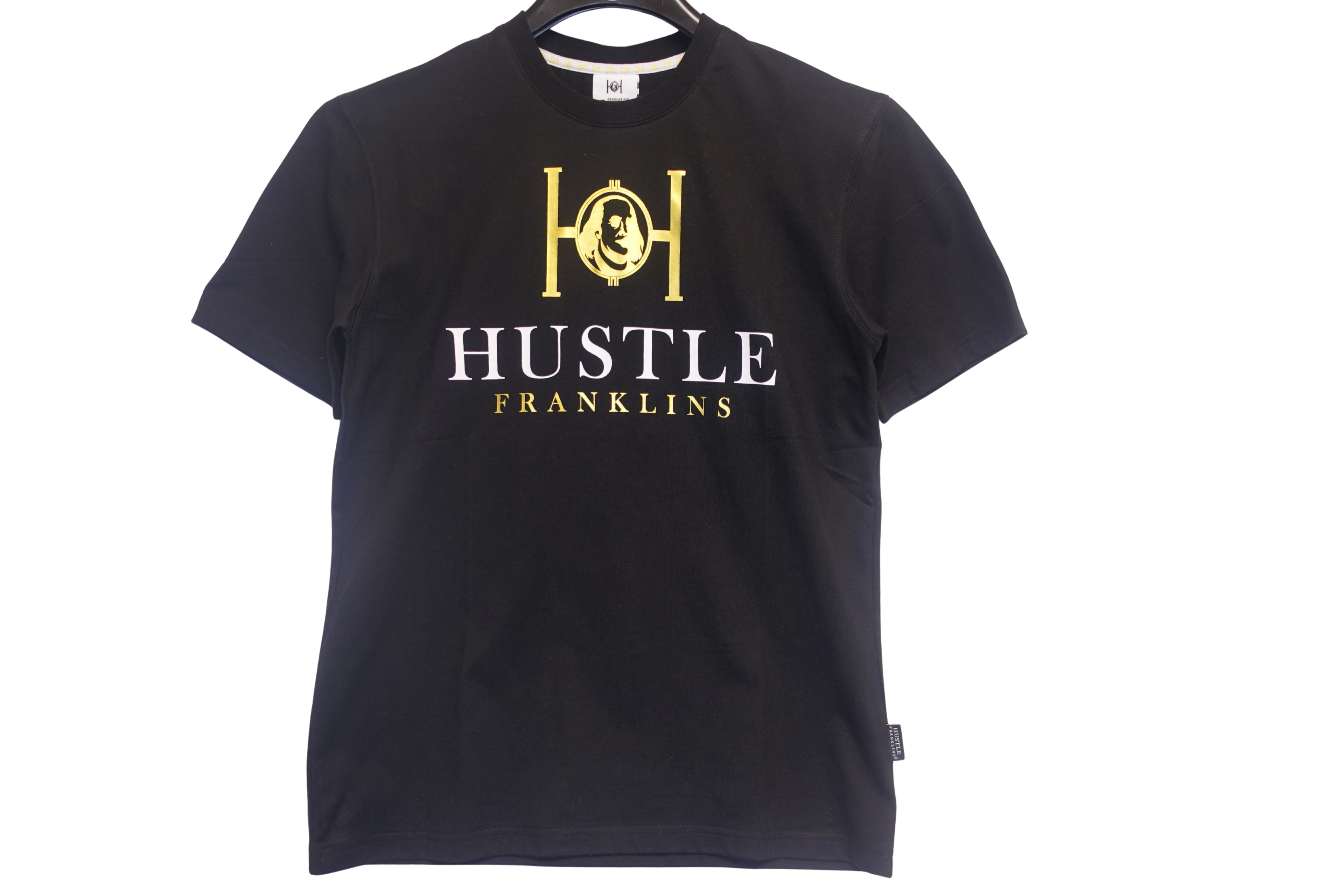 Hustle Franklins Signature Tee - Black Gold
