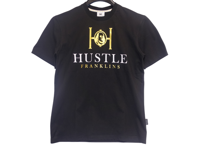 Hustle Franklins Signature Tee - Black Gold