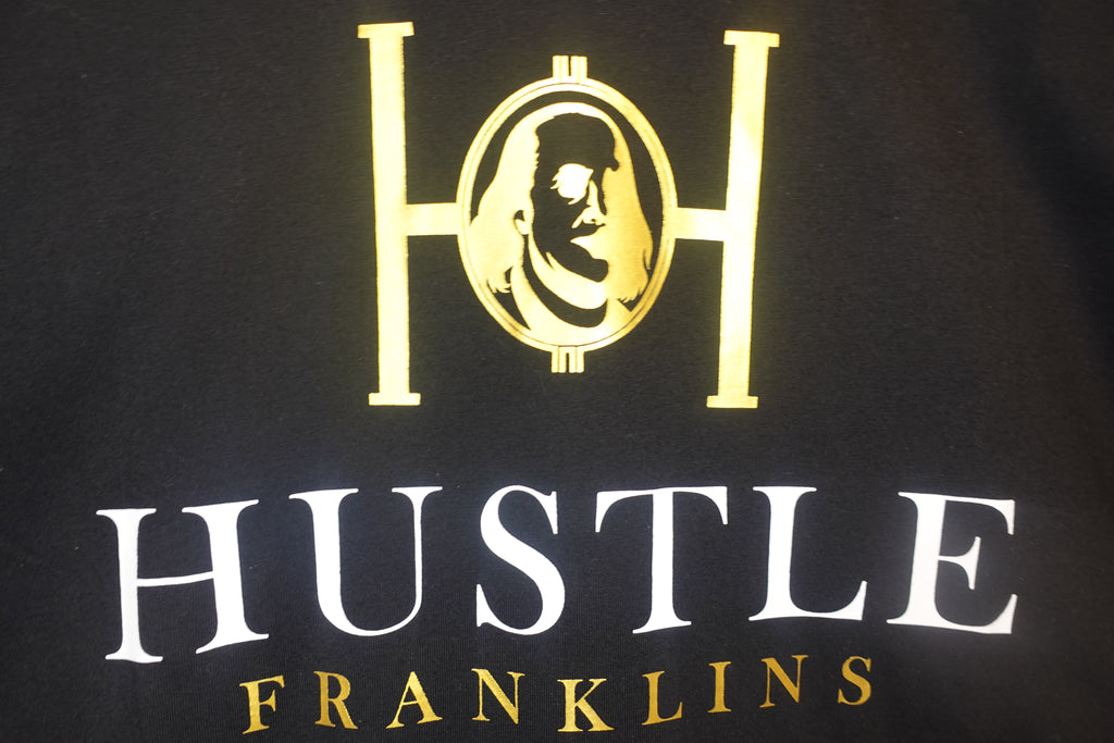 Hustle Franklins Signature Tee - Black Gold