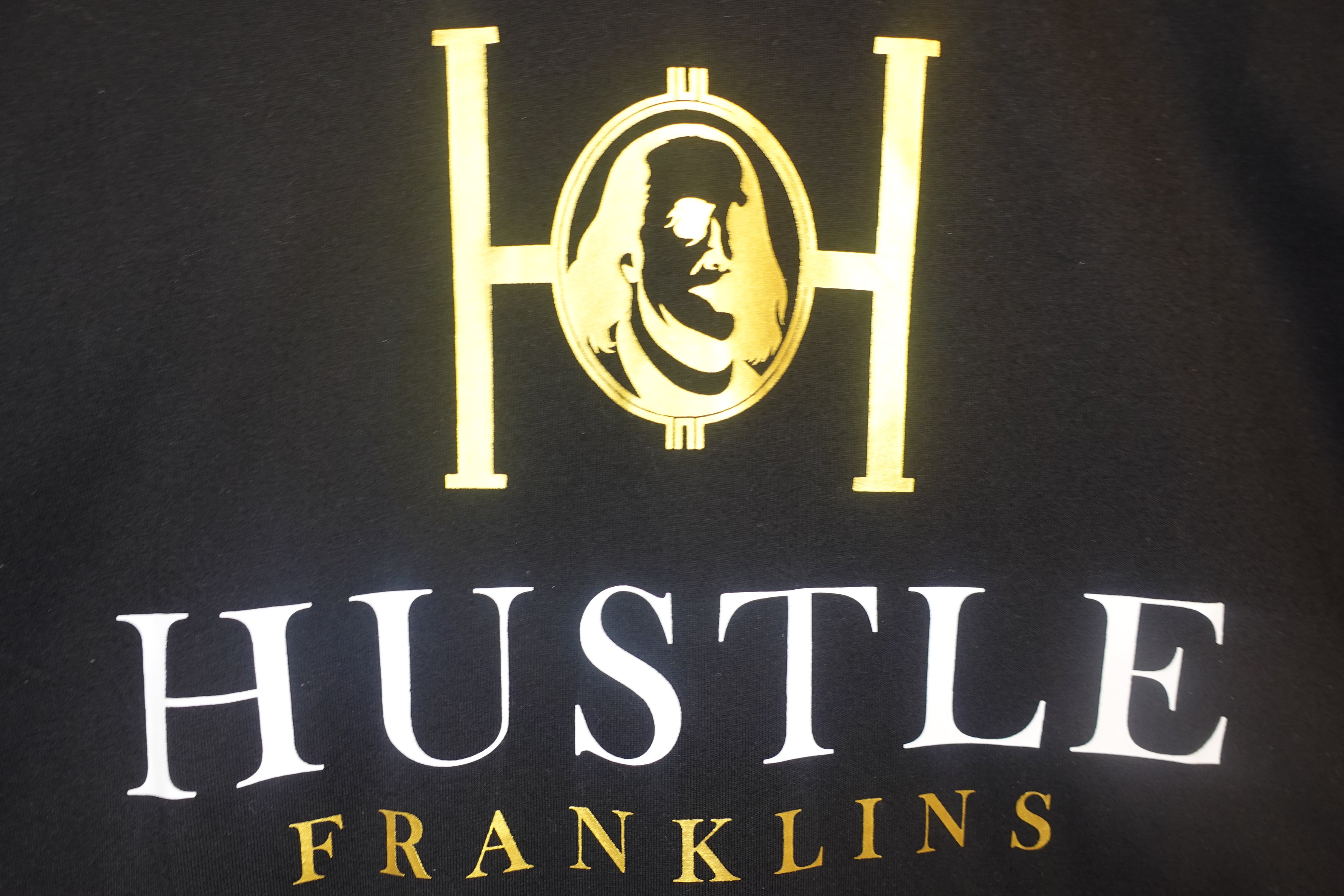 Hustle Franklins Signature Tee - Black Gold