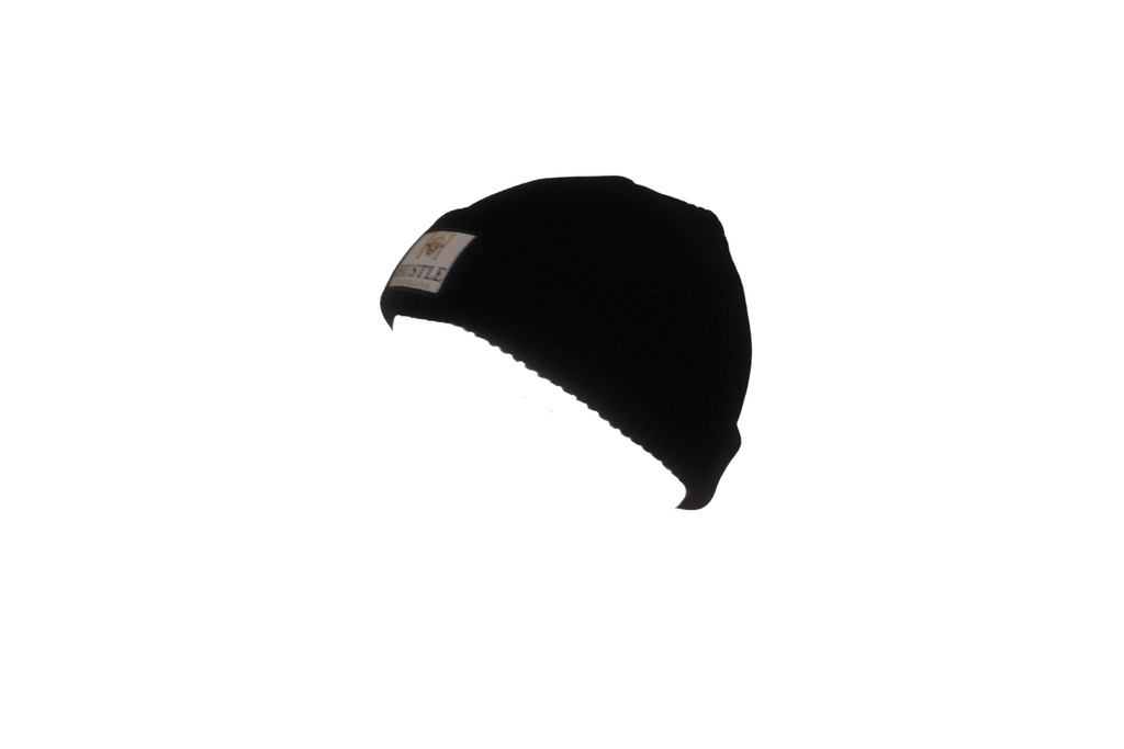 Hustle Franklins Beanie Skully Black archive side view