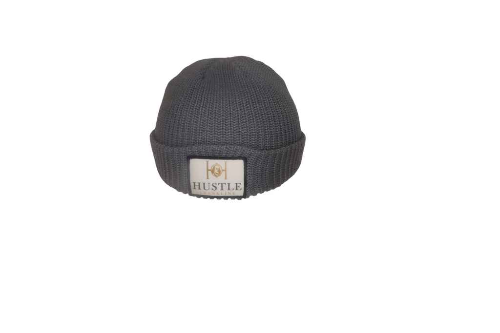 Hustle Franklins Beanie Skully Grey archive front view
