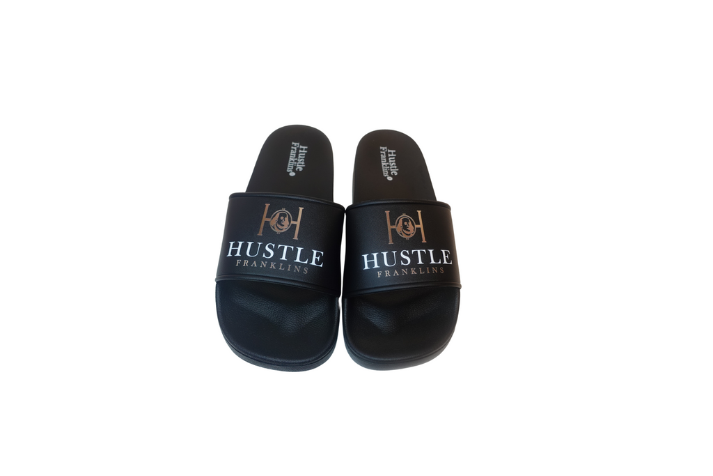 Hustle Franklins Signature Slides - Black Gold