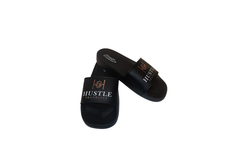Hustle Franklins Signature Slides - Black Gold