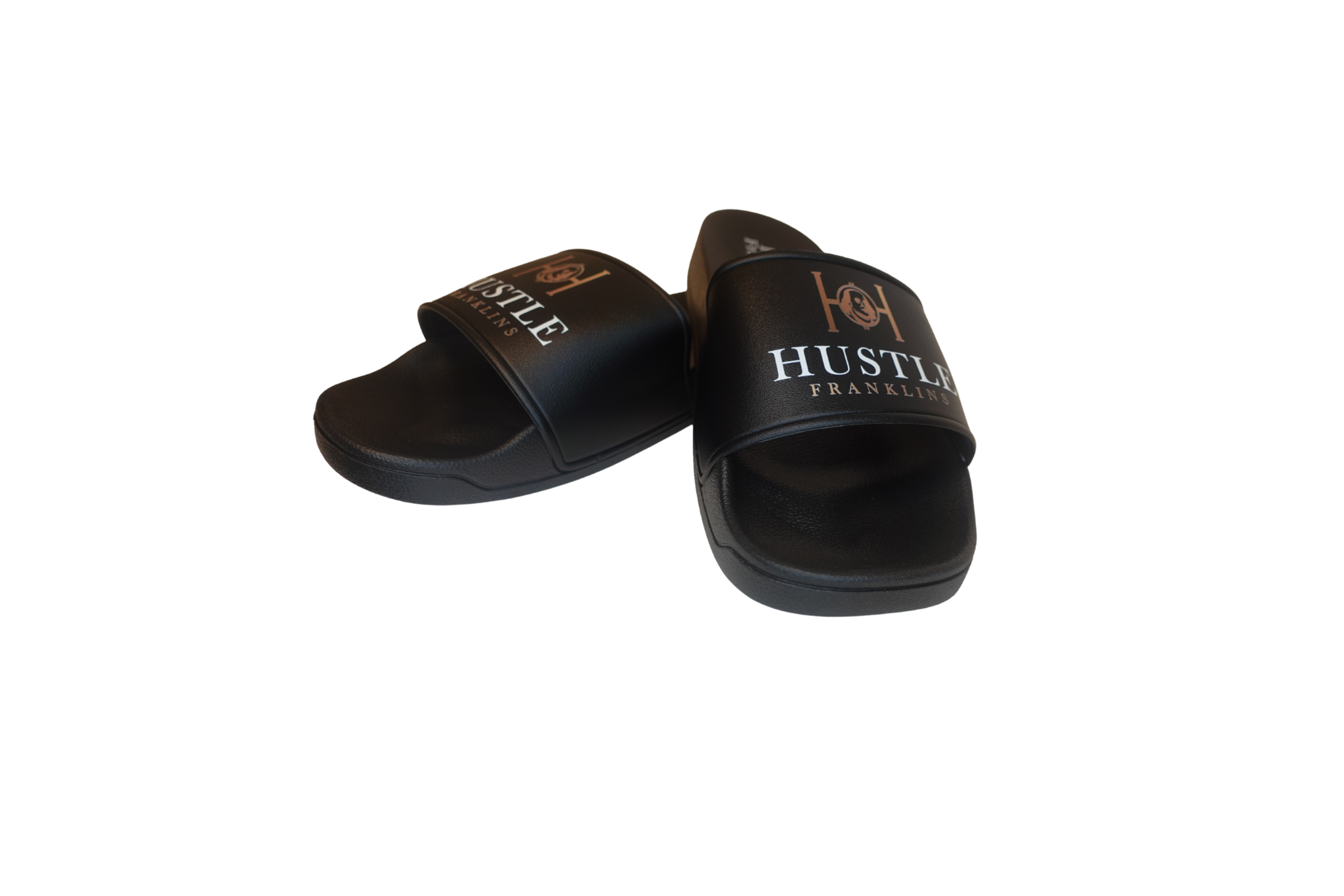 Hustle Franklins Signature Slides - Black Gold