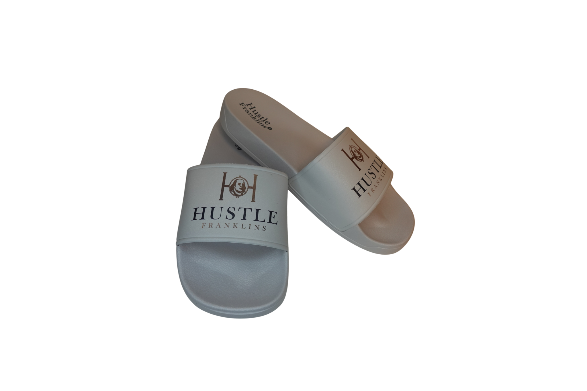 Hustle Franklins Signature Slides - White Gold