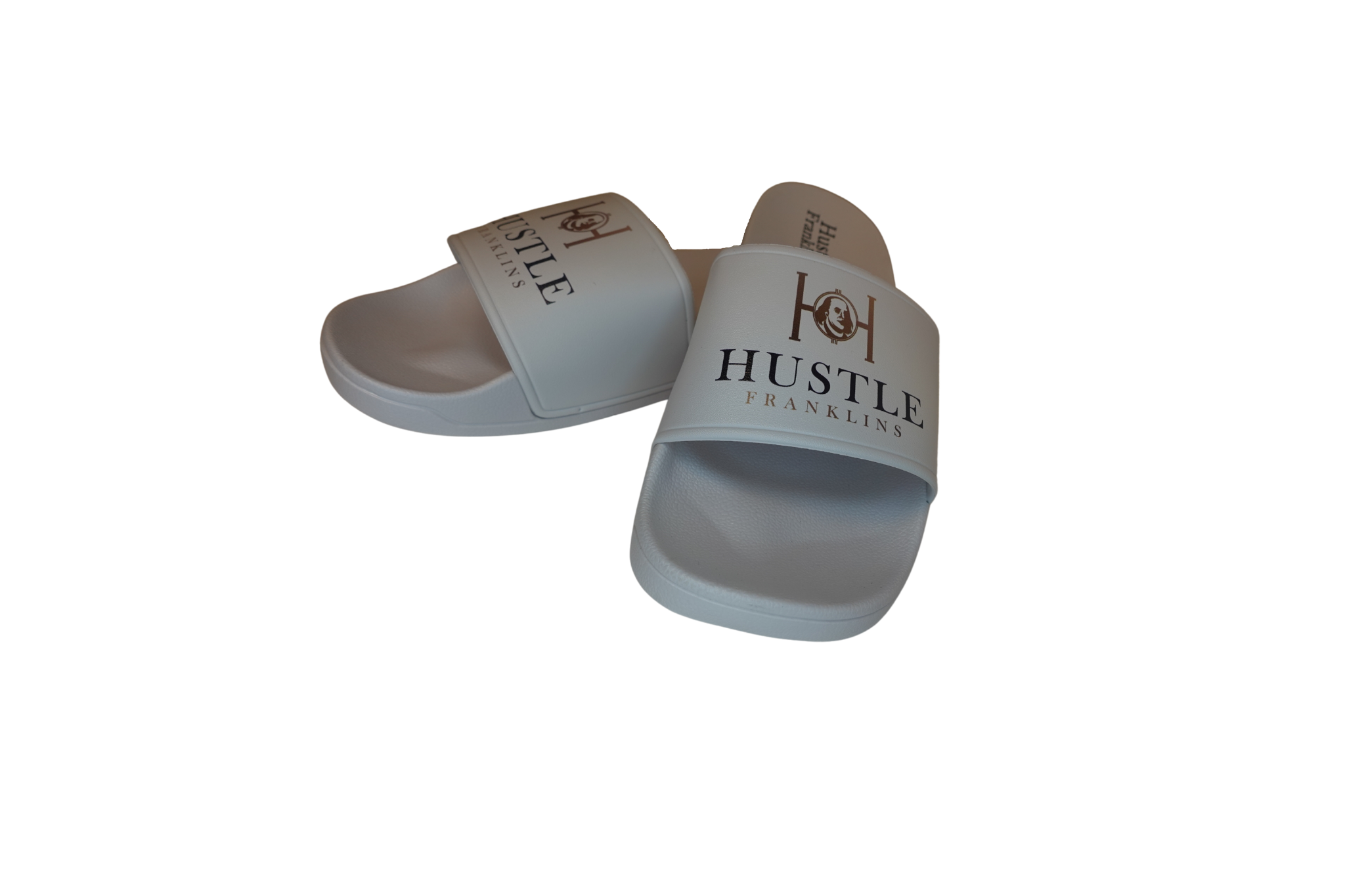 Hustle Franklins Signature Slides - White Gold
