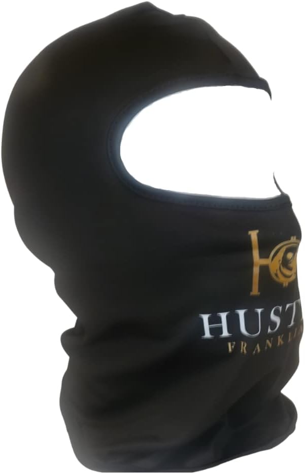 Hustle Franklins black balaclava angled product view