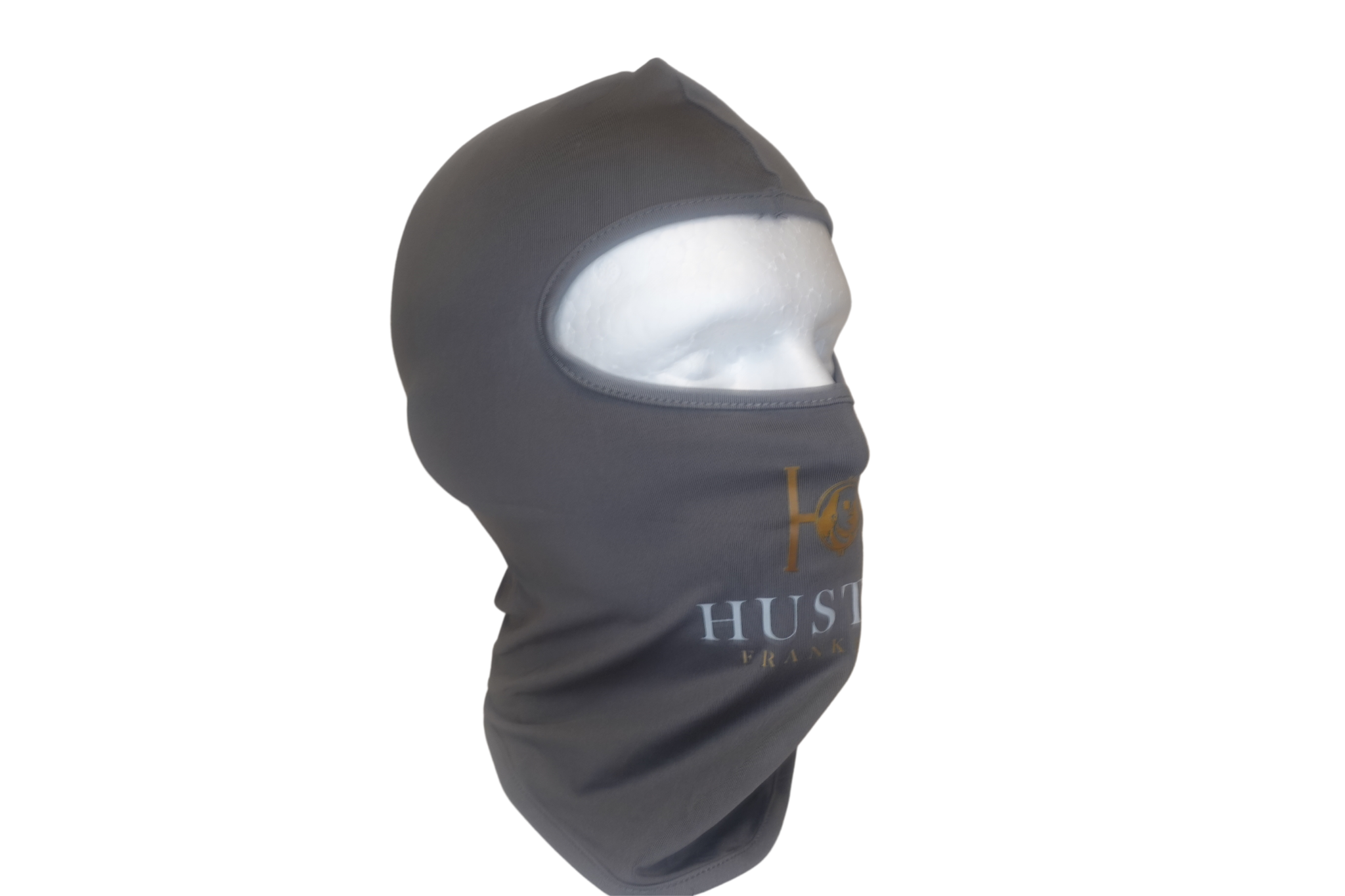 Hustle Franklins grey balaclava side mannequin view