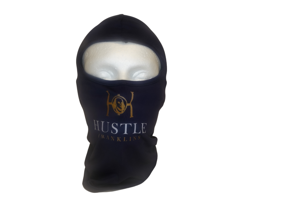 Hustle Franklins navy balaclava front mannequin view