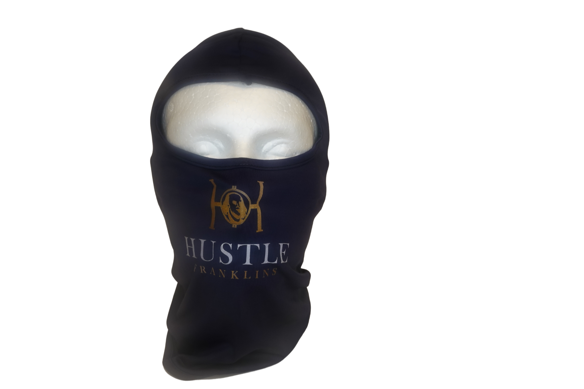 Hustle Franklins navy balaclava front mannequin view