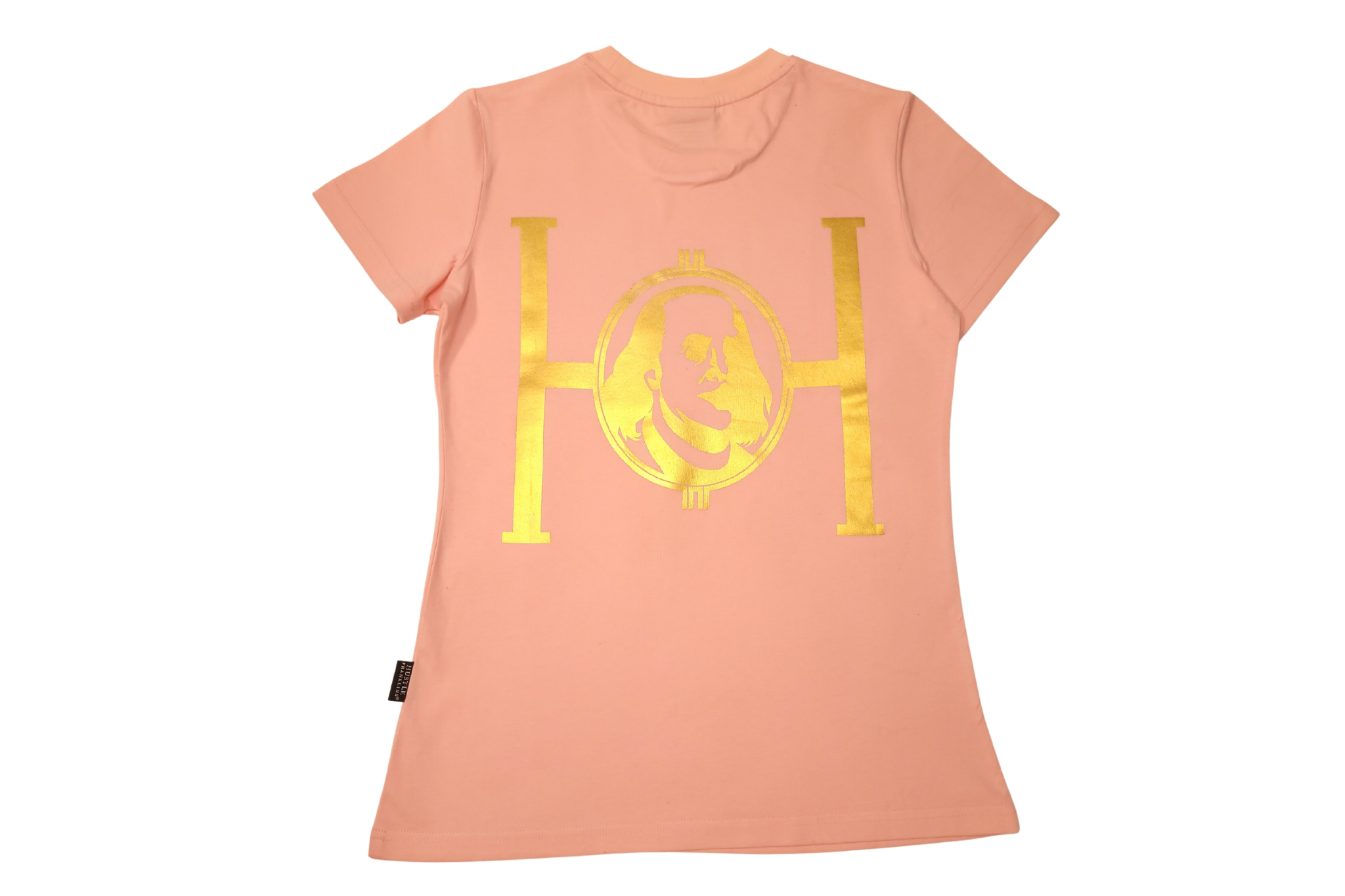 Hustle Franklins Women’s Signature Tee - Pink Gold