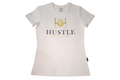 Hustle Franklins Women’s Signature Tee - White Gold